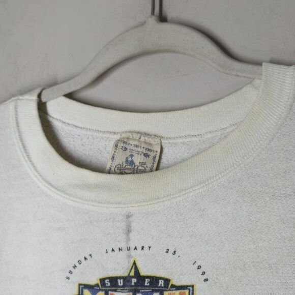 Vintage 1998 Broncos Vs Packers Super Bowl XXXII Crewneck Sweatshirt Size XXL - Picture 4 of 8